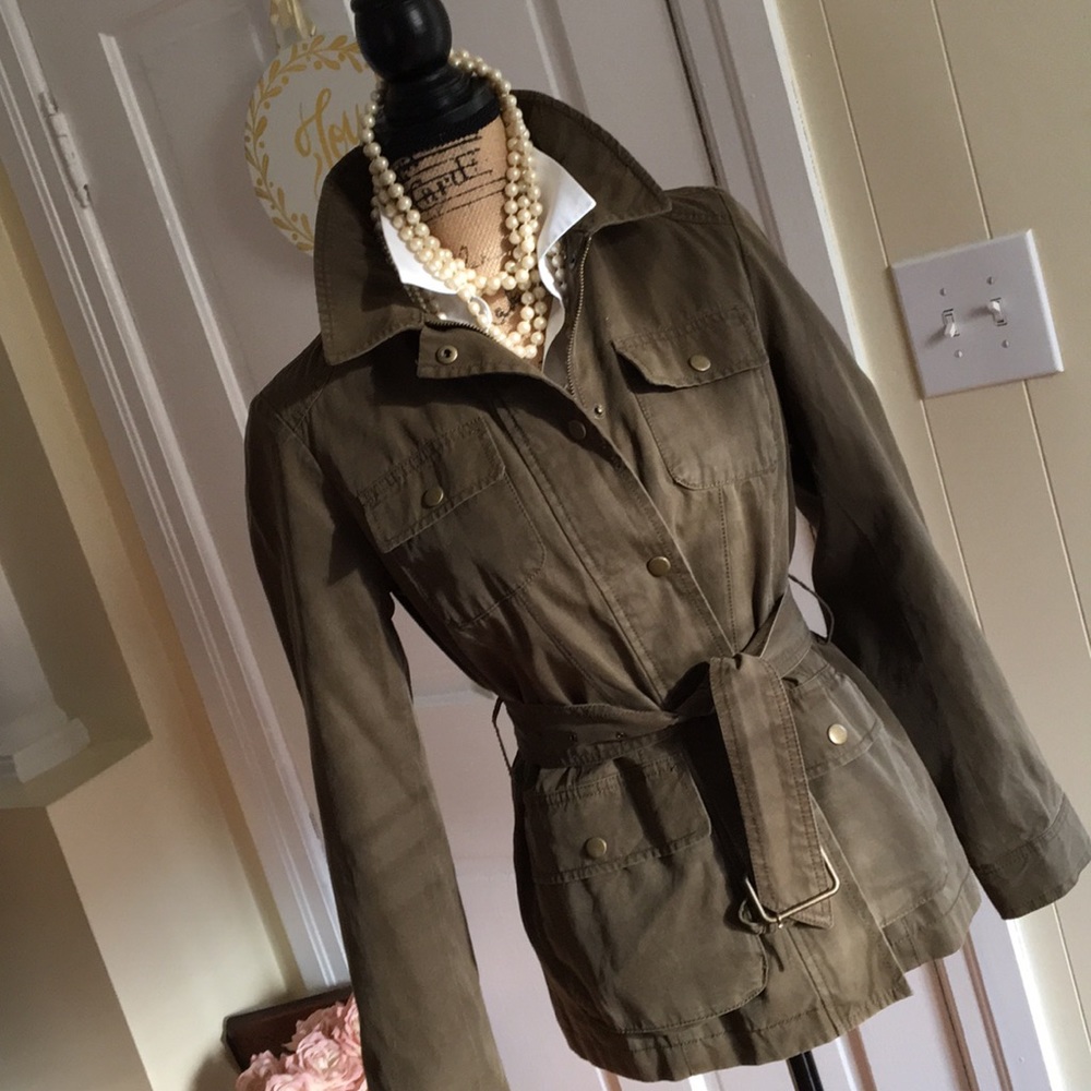 Talbots Military Style Belted Utility Jacket - Picture 2 of 9